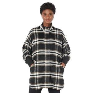 Steve Madden Plaid Times Black Multi Plaid Coat/Shacket Size XL